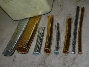 3/4" GOLD X/C BRAIDED SLEEVING TECHFLEX 10ft - Picture 1 of 2