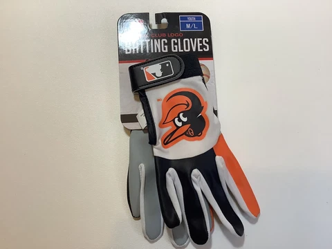 Franklin Baltimore Orioles Youth Batting Gloves Size Medium NEW M/L Cover