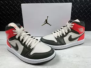 Nike Air Jordan 1 Mid SE “NewsprInt” Orewood/ Brown DQ6078-100 Women's Size 7.5W - Picture 1 of 12