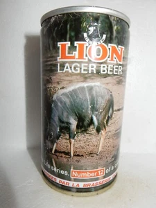 LION Lager Beer #12 NYALA Stahl Bierdose aus SÜDAFRIKA (340ml) French txt - Bild 1 von 3