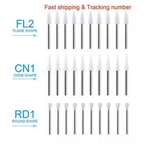 Dental White Stone Porcelain Resin Polishing Burs FG /Composite Finishing Burs - Picture 1 of 42