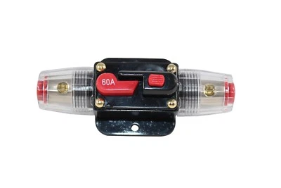 Fusível em linha CompStudio 60AMP disjuntor de áudio estéreo veicular 12v/24v - Imagem 1 de 3