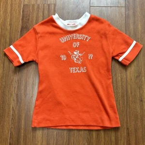 Vintage Bevo Texas Longhorns Shirt 4T Single Stitch Shirt UT Graphic Tee USA 70s - Picture 1 of 6