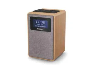 Philips TAR5005-10 DAB+/FM Clock Radio Dual alarm Sleep timer Wood effect Prests - Picture 1 of 3