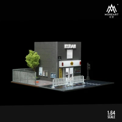 1/64 Japan Koban Police Station Parkling Lot 3D Building Set LED for Car Models  - Image 1 of 4