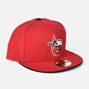 Fort Wayne TinCaps Minor League Baseball Red Black 5950 New Era MiLB Fitted Hat - Picture 1 of 4