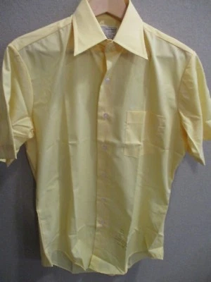 Camisa de vestir años 70 Sears cuello extendido SS talla 15 nueva sin etiquetas Foto 1 de 4