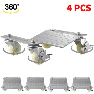 RANGIERHILFE 4 STÜCK RANGIERROLLER TRANSPORTSCHALE RANGIERHEBER RANGIERWAGEN PKW - Bild 1 von 12