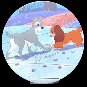 Disney Lady And The Tramp Puppy Love Knowles Collector Plate LE Vintage 90s - Picture 1 of 14