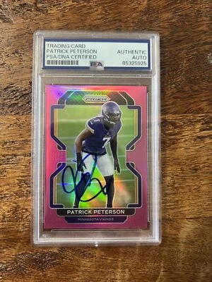 Tarjeta Prizm firmada por Patrick Peterson PSA ADN certificado de autenticidad losa vikingos autografiada Foto 1 de 3