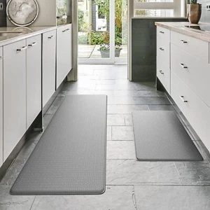 2-PK Anti Fatigue Kitchen Floor Mats -Memory Foam Comfort Standing Cushioned Rug - Picture 1 of 10