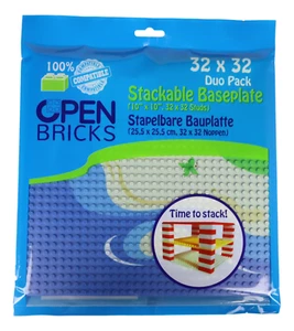 OPEN BRICKS Bauplatte 32x32 curved beach [Duo Pack] voll Lego kompatibel - Bild 1 von 2
