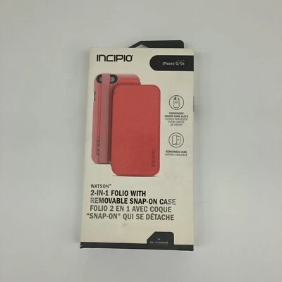 Funda tipo folio Incipio Watson para Apple iPhone 6 6S Snap-On 2 en 1 rosa coral Foto 1 de 4