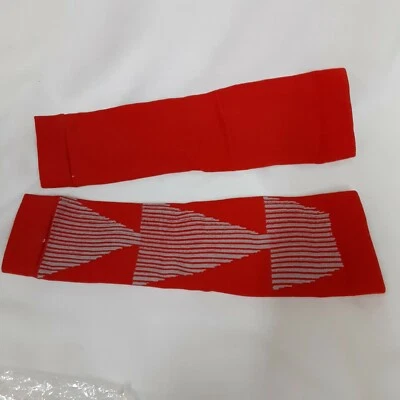 Womens' Compression Shin Sleeves Red/Grey Size Small/Medium - Image 1 of 3