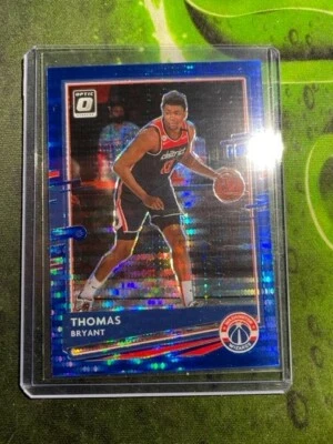 Thomas Bryant Blue Pulsar Prizm 2020-21 Optic 15 Washington Wizards - Image 1 of 2