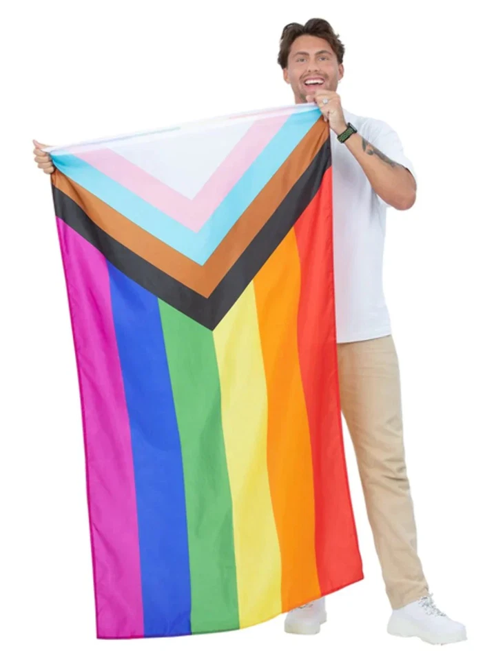 Pride Flag 5ft X 3Ft Adults Festival Fancy Dress Accessory Rain Multi Coloured F - Image 1 of 1