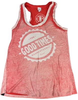 Camiseta sin mangas Bench para mujer talla XL roja naranja The Good Times de algodón Foto 1 de 4