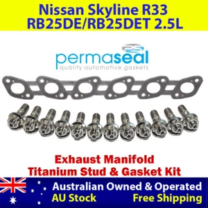 Permaseal Exhaust Manifold Titanium Stud&Gasket Kit For Nissan Skyline R33 2.5L - Foto 1 di 5