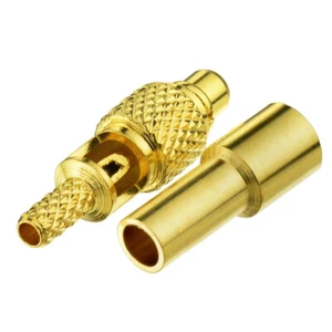 MMCX Crimp Plug male Straight RF connector for 1.13mm Coaxial Cable goldplated - Picture 1 of 4