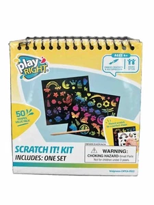 Art Play Right SCRATCH IT! KIT Creativity For Kids Toys 50 Shapes Value Pack NEW - Picture 1 of 4