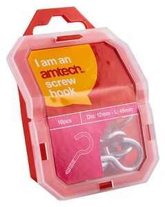 45Mm Screw Hook (10Pc) Amtech Z0485 - Picture 1 of 2
