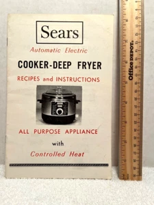 Vtg SEARS AUTOMATIC ELECTRIC DEEP FRYER Recipes Instruction BOOK ONLY Cookbook - Picture 1 of 1