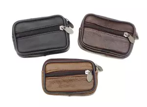 Small Leather Unisex Purse Belt Pouch Coin Purse Travel Wallet Purse Pouch - Picture 1 of 5
