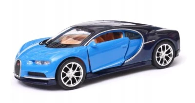 Modellino auto pressofuso Welly Bugatti Chiron Blue scala 1:34 1:39 4,5 pollici - Immagine 1 di 4