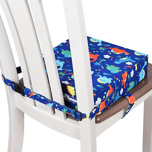 Toddler Booster Seat for Dining Double Straps Washable Portable Thick Chair Incr