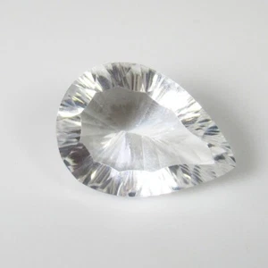 12.15 Ct Natural Mind Blowing Luster Clean White Topaz Pear Concave Cut-57873 - Picture 1 of 2
