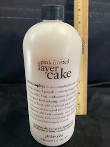 Philosophy Pink mattierte Schicht Kuchen Shampoo Duschgel 32 Unzen Verdunstung 90 % voll - Bild 1 von 10