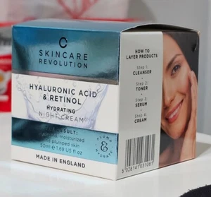 Skincare Revolution Hydrating Night Cream Hyaluronic + Retinol Moisturiser 50ml - Picture 1 of 10