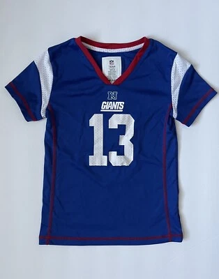Camiseta deportiva azul Odell Beckham Jr New York Giants #13 local niñas jóvenes pequeña (6/6X) Foto 1 de 3