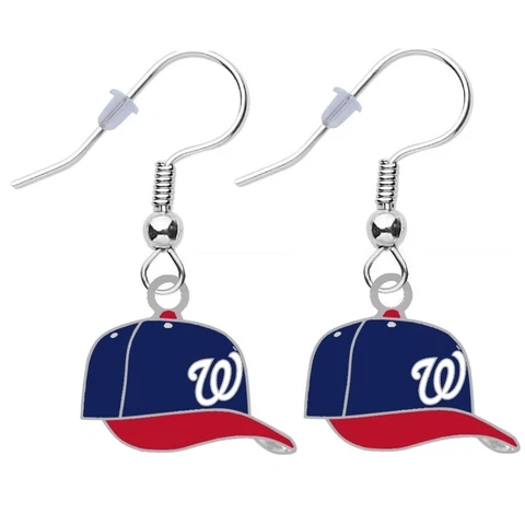 Washington Nationals Cap Pierced Earrings Cover