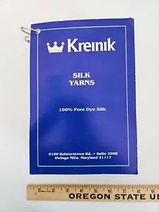 RARE HTF Kreinik Au Ver A Soie 100% Pure Dye Silk Thread Color Sample Book - Picture 1 of 7