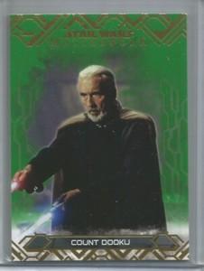 Count Dooku 2019 Topps Stars Wars Masterwork Green #60/99