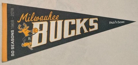 2018 Milwaukee Bucks 50th Anniversary Pick N Save Premium Quality Pennant - SGA Cover