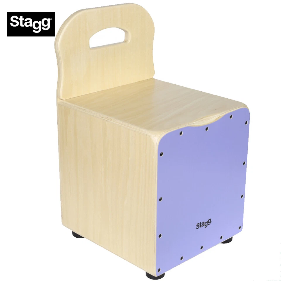 Cajón de percusión para niños Stagg CAJ-KID-PP con respaldo fácil de llevar - púrpura Foto 1 de 1