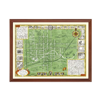 Old Map of Oberlin College, OH 1929 - Vintage Oberlin Colleg - Image 1 of 4