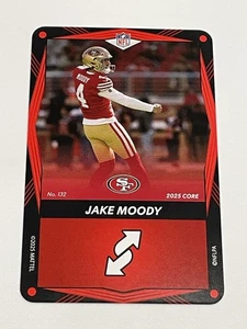 2025 UNO Elite Football Red #132 - Jake Moody - San Francisco 49ers - Picture 1 of 2