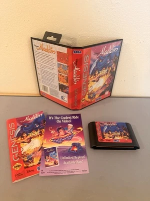Disney's Aladdin (Sega Genesis, 1993) - CIB - Complete - Tested - Authentic - Image 1 of 3