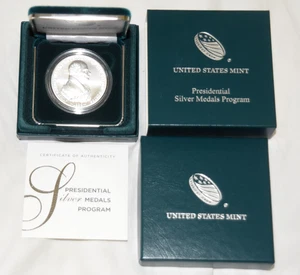 John Quincy Adams US Mint Presidential Silver Medal W/ Box & COA - Picture 1 of 4