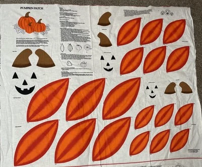 Panel de tela VIP Cranston parche de calabaza trío esculturas corte y coser Jack O linterna Foto 1 de 4