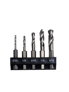 2320 5pc Stubby Bit Set- 5pc. HSS Stubby Drill Bits with 1/4-Inch Quick Chang... - Picture 1 of 4