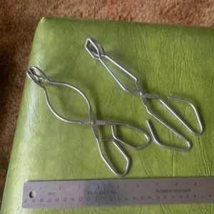 ECKO Tongs Stainless Steel 8" USA Straight Vintage Great Condition & Bonus - Picture 1 of 4