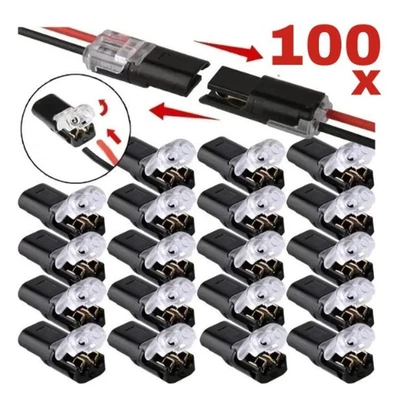 100X 12V Wire Cable Snap In Connectors Terminal Connection Joiners Car Auto Plug - Image 1 of 4