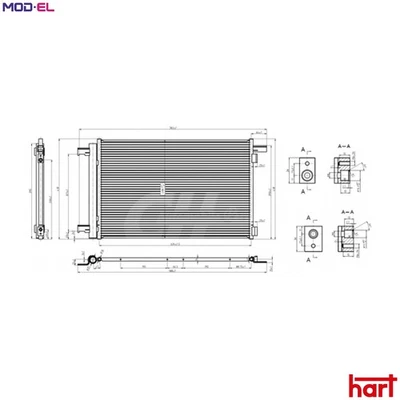 CONDENSER AIR CONDITIONING 621 659 FOR PEUGEOT RCZ 308/CC CITROËN 5FY 1.6L 4cyl - Image 1 of 4