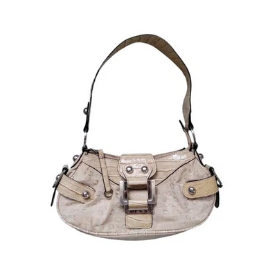 Bolso de hombro de mano vintage Guess Y2K años 90 2000 cartera monograma piel de cocodrilo Foto 1 de 2