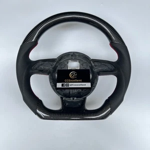 Brauch Carbonfaser Leder Lenkrad für Audi S3 S4 S5 S6 A3 A4 S7 S8 RS3 RS4 B8 - Picture 1 of 8