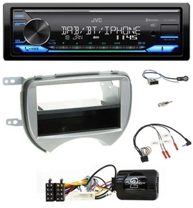 JVC Bluetooth DAB USB Lenkrad Autoradio für Nissan Micra 2010-2013 silber - Bild 1 von 11